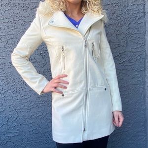 H&M White Faux Fur Coat
